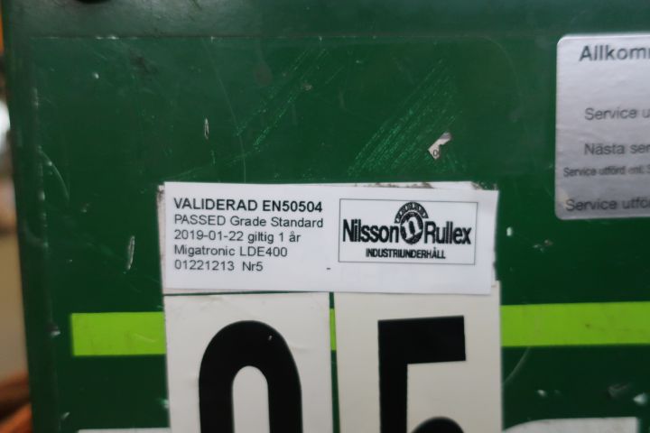 628515-8 Pin welding, Migatronic LDE 400