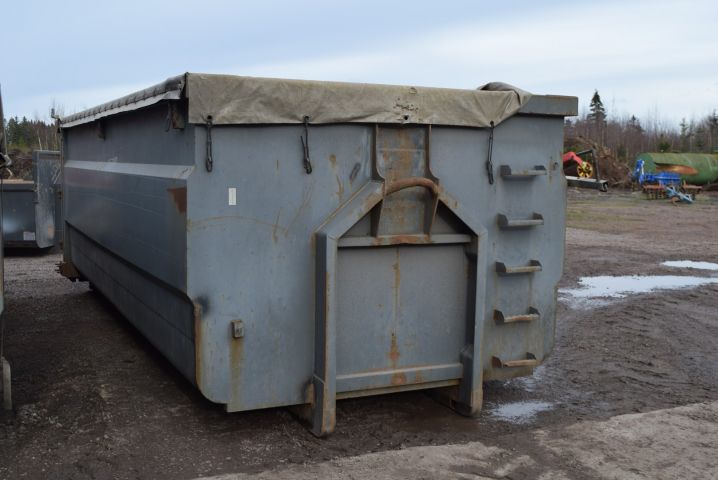 649619-2 Tätt spannmålsflak/lastväxlarflak med kapell - 25 kbm (1)