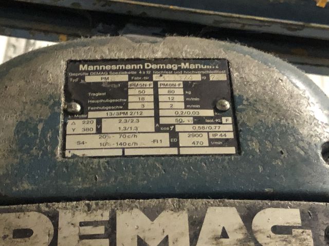 649668-5 Pillar Swivel Crane - Demag 80kg