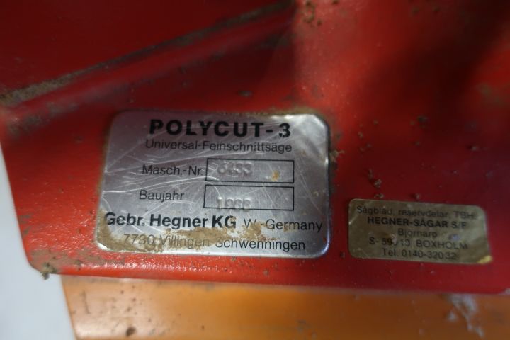 628610-13 Precision saw, Hegner Polycut-3