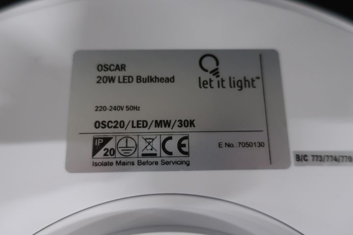 643302-3 LED lamp Let it Light Oscar bulkhead 20W (16 pcs)