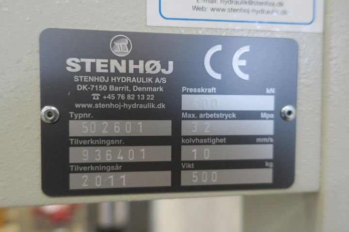 640409-10 Workshop press Stenhøj 502601 40 tons