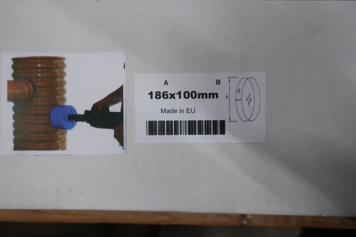 650826-2 Hole saw for plastic pipes Novipro 186x100 mm - Free shipping