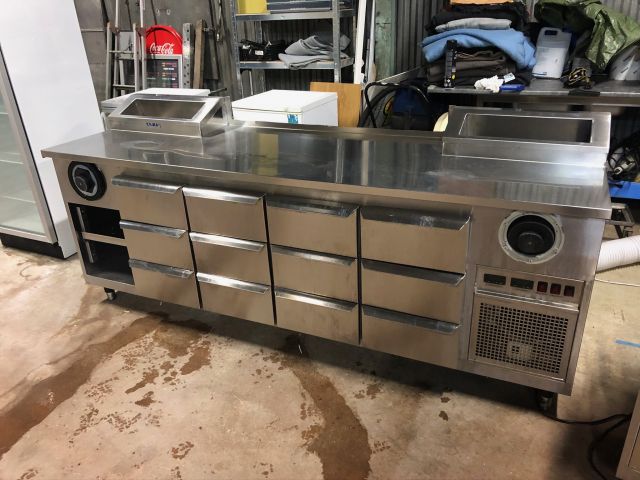 479258-1 Cooling bench / preparation bench Kema Blue Line with 12 drawers