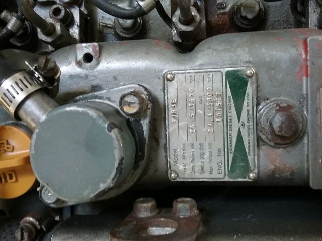 655194-4 Yanmar 39 hp diesel engine 3JH3E with transmission
