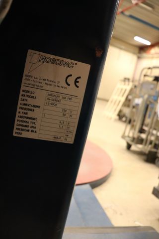 588982-9 Robopac Automatic Pallet Wrap ROTOPLATE 106 FRD