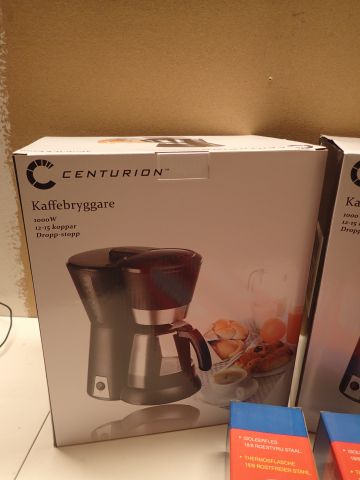 654835-2 2 coffee makers Centurion & 2 steel thermos