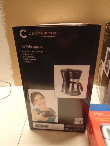 654835-3 2 coffee makers Centurion & 2 steel thermos