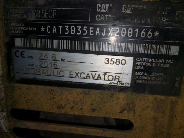 655647-38 CATERPILLAR 303.5ECR -2016 1242 hrs.