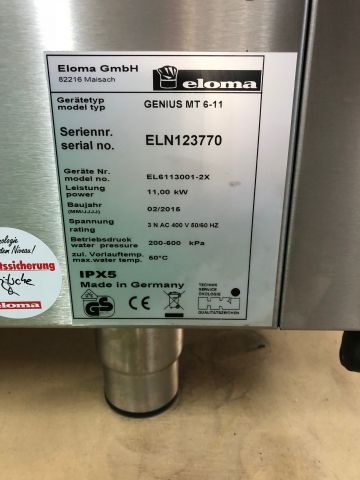 479316-4 New restaurant oven Eloma Genius MT 6-11