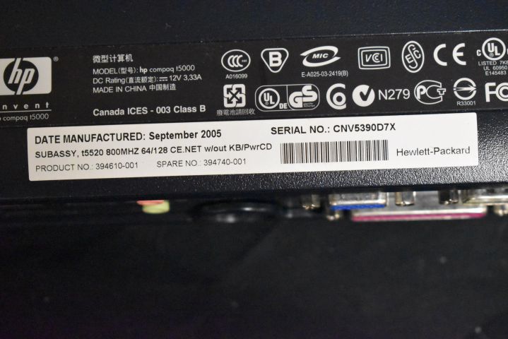 656364-3 3 PCs from HP - Compaq t5000