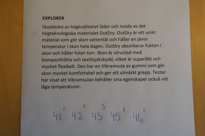 628812-8 7 pairs of work shoes, Sixton Peak Explorer, size 41-46