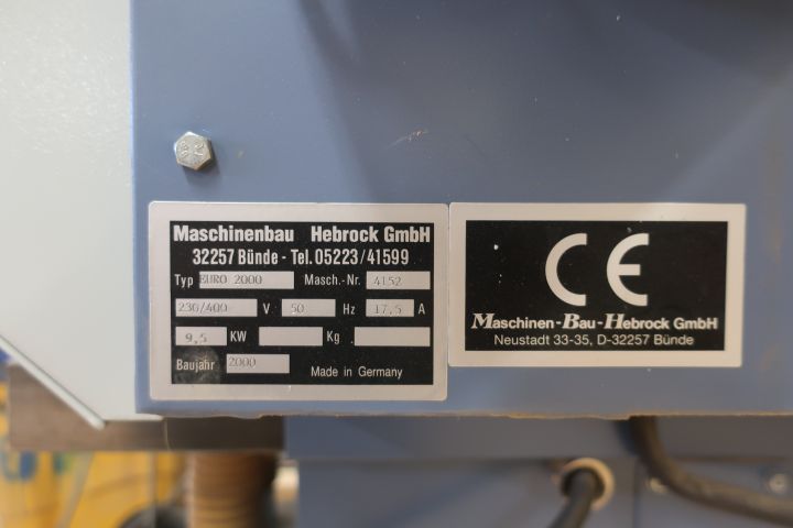 651393-13 Edge molding machine, Hebrock Euro 2000