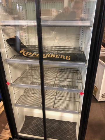 479455-2 Double soft drink fridge, sliding doors