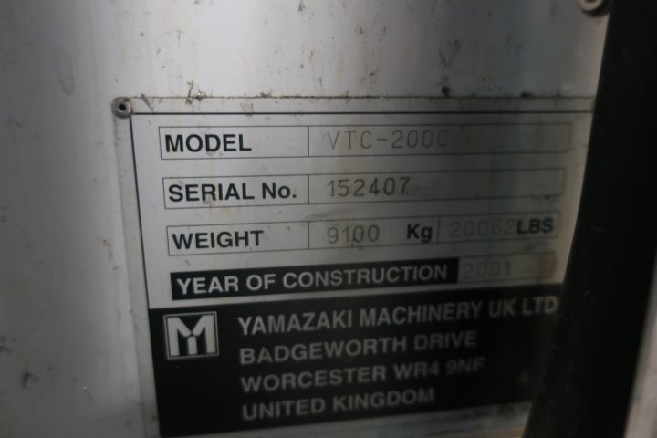 628843-19 CNC Vertical Multiplex, MAZAK VTC-200C -2001