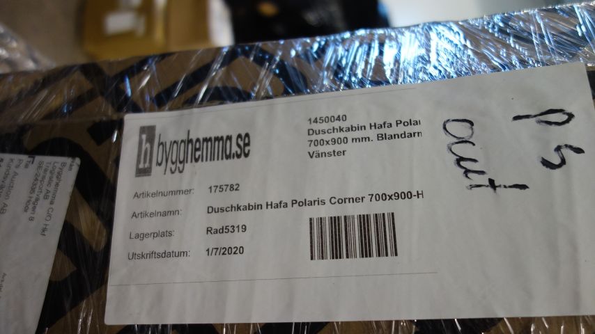 658185-2 Shower cabin Hafa Polaris Square 700x900 mm. Mixer mounting Left