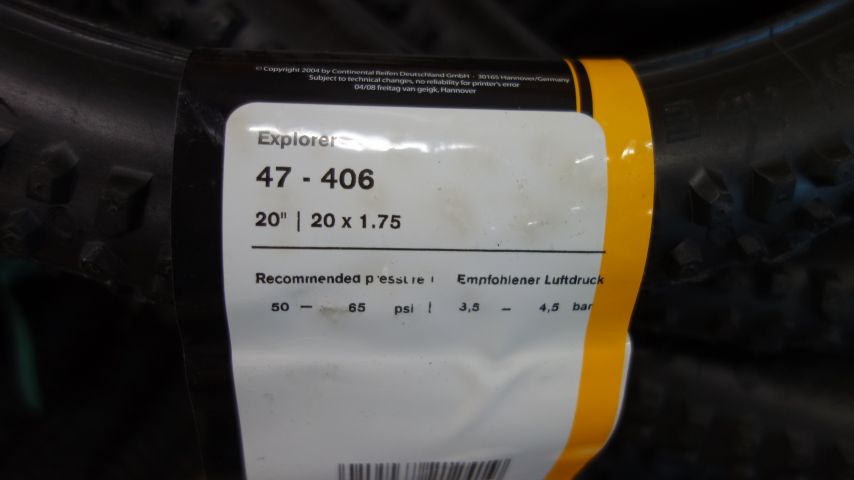 658427-4 approximately 50 bicycle tires Continental Explorer 20 "