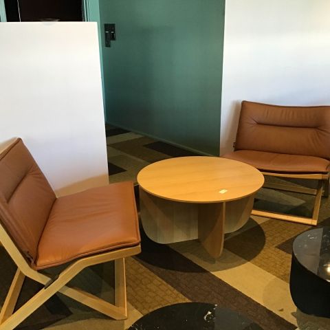 650355-1 Fåtöljer loungestol Swedese Cruiser 2st samt soffbord