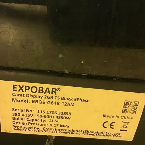 650402-3 Espressomaskin Expobar Carat Display 2GR TS
