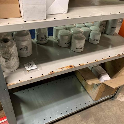 663304-30 Sheet shelves with spare parts for trucks, 14 sect