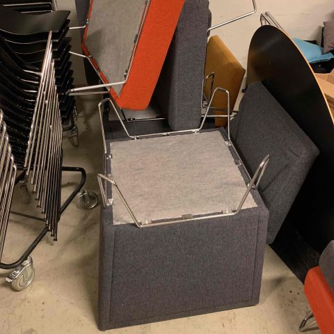 665610-2 Module sofa Qvarto, Design Börge Lindau Blue Station, 23 parts