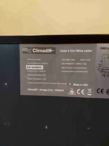658108-8 Wine cooler Climadiff CLS28A 88L