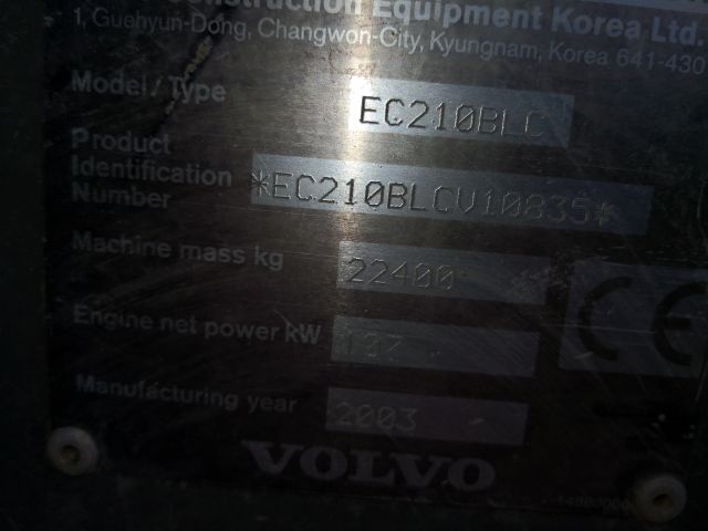 666226-10 Crawler excavator - Volvo EC210BLC - 2003
