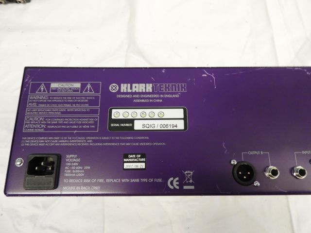 663086-3 Klark Technique Square One Dual 30 Band Graphic EQ