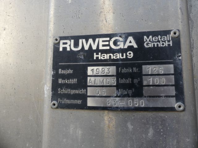 607245-3 Silo 100 m3 with fludging bottom