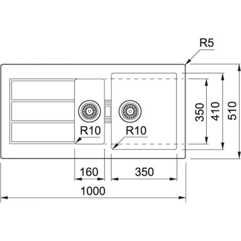 667881-2 Sink Franke Sirius SID 651 Tectonite, carbon black
