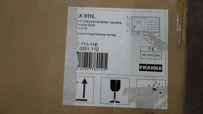 667886-2 Sink Franke Vela VLX 611-100 Left
