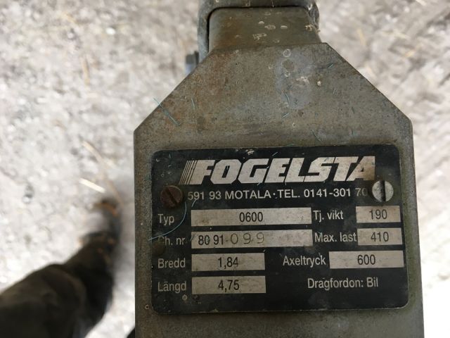 654764-6 Roddbåt Ryds 460 med registrerat släp Fogelsta