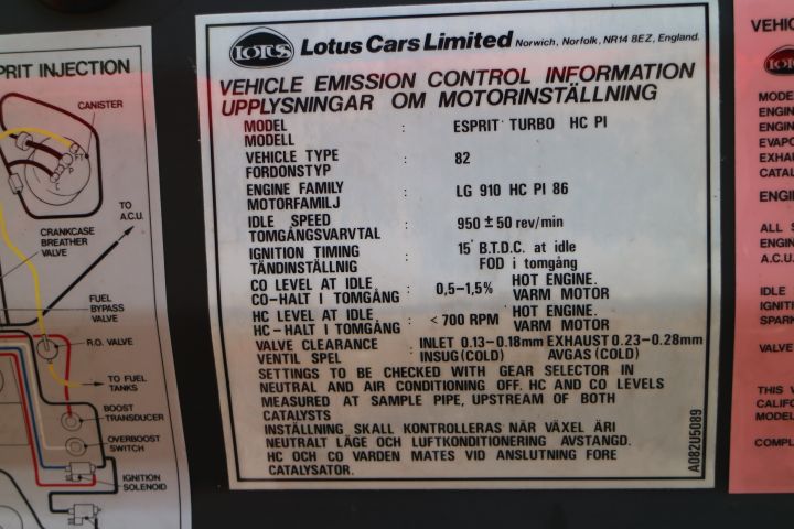 649090-41 Lotus Esprit Turbo 1988