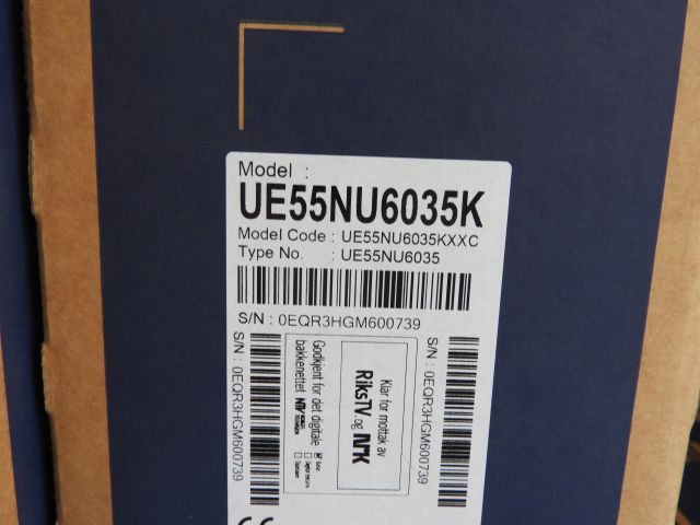 670294-2 Samsung TV 55" UE55NU6035K ( Frakt Möjlig via inlämnaren)
