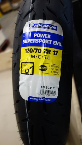 673473-2 6 pcs MC tires Michelin Pilot Power Supersport EVO 120/70 ZR 17