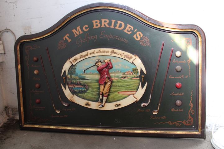 666464-1 Wooden board Golf motif (180 x 126 cm)