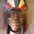 674643-1 Indian head in wood