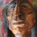674643-2 Indian head in wood