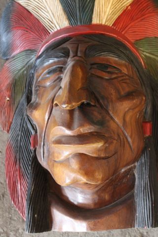 674643-2 Indian head in wood