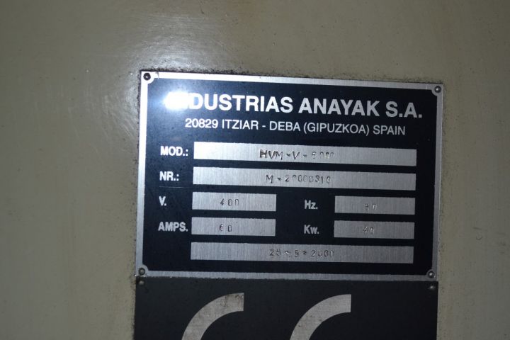 678276-17 CNC Bed Cutter Anayak HVM-V-6000
