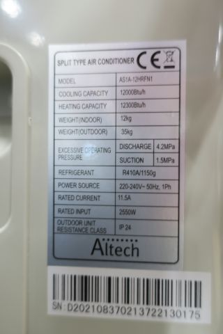 676051-3 Air conditioner Altech AS1A-12HRFN1