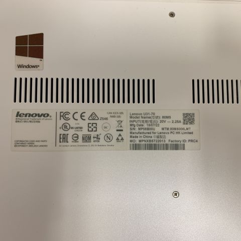 669018-4 Laptop Lenovo U31-70 -15