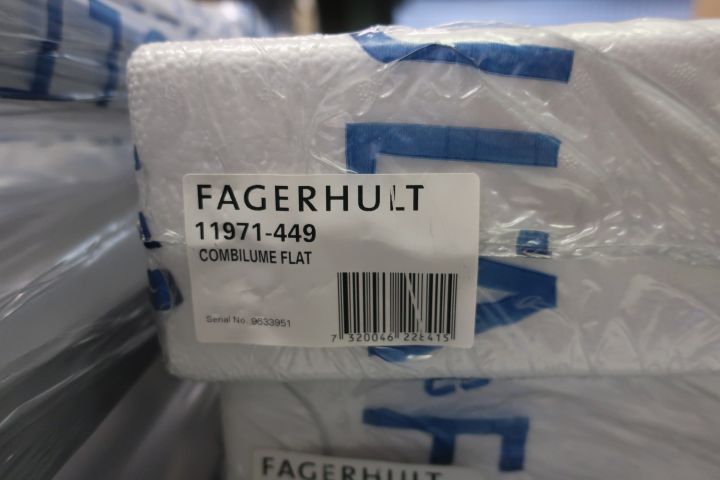 651912-6 27st commuter office fixture, Fagerhult Combilume Flat LED