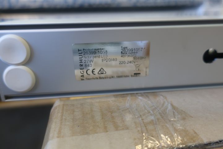 651939-7 40 pendant luminaire, Fagerhult Notor 60 special, LED