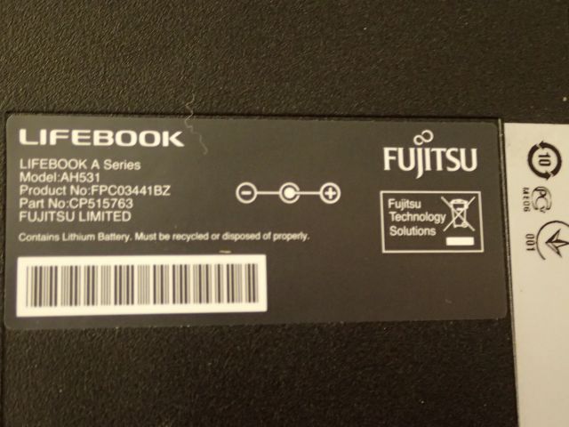 519585-13 Fujitsu Lifebook A Series Laptop