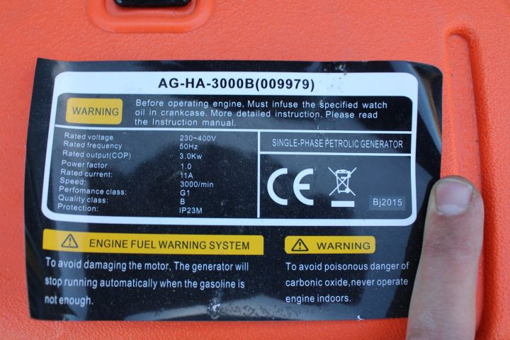 681063-7 Generator Benson AG-HA 3000W