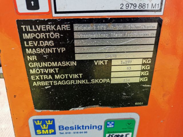 686921-15 Excavator Takeuchi TB 15 1.2 tons (4265h) - 1990