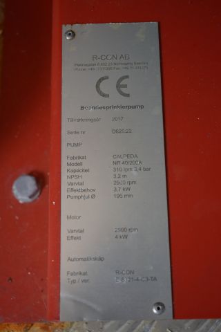 690440-21 Sprinkler pump system - Container 20 feet