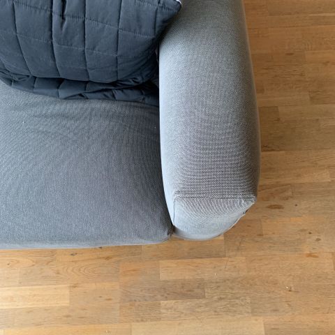 676201-4 Corner sofa with chaise longue, table and seat puff