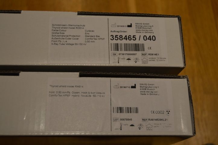 692299-3 2 x-ray protection neck "new"